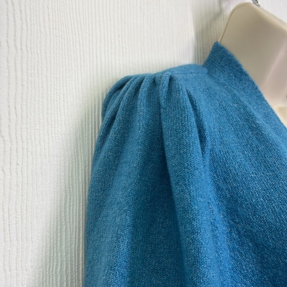 Loft - Blue Jewel Rhinestone Button Up Long Sleeve Cardigan Size Medium - Picture 7 of 11